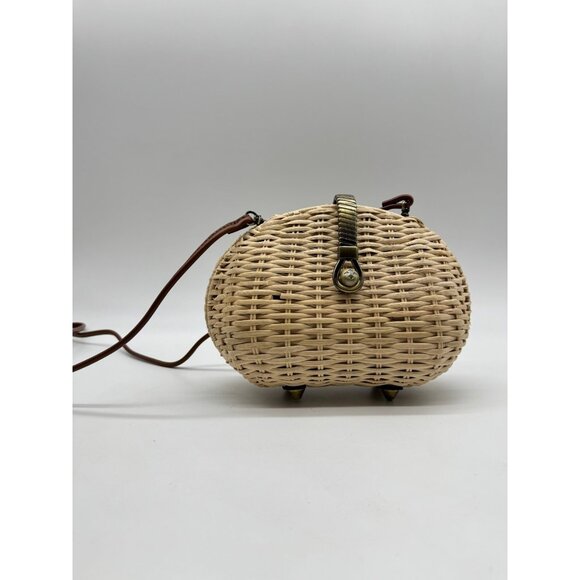 PATRICIA NASH Nissaki rattan mini crossbody bag + Dust bag NATURAL - Picture 4 of 11